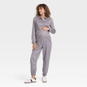 NWT! Ingrid & Isabel Woven Long Sleeve Maternity Jumpsuit - XL